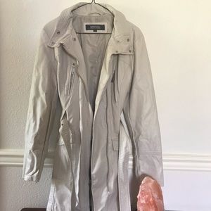 KENNETH COLE REACTION Cream Trench Jacket